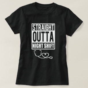 T-shirt Femmes droites de chemise d'infirmière de poste d