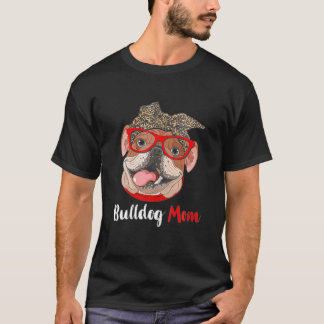 T-shirt FEMMES Drôle Bulldog Maman Amoureux de les chiens