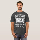 T-shirt Femmes Drôle Cheval équitation Hommes Femmes Cowbo (Devant entier)