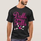 T-shirt Femmes Drôle Femmes Filles Bowling Nom de l'équipe (Devant)