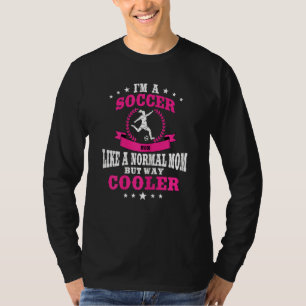 T-shirt Femmes Drôle Football Momsoccer Ball Femmes
