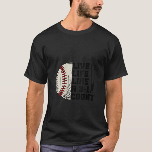 T-shirt Femmes Drôle Vie Comme 3 1 Comte Baseball Sof (Devant)