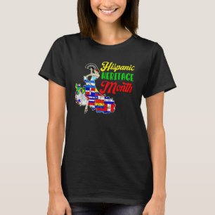 T-shirt Femmes du Mois du patrimoine hispanique Drapeaux d