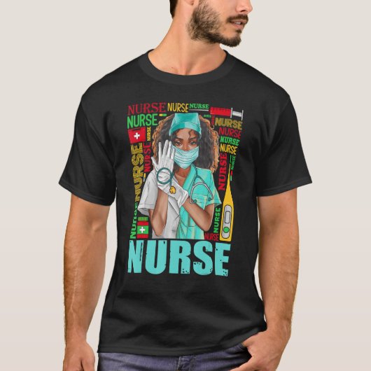 T-shirt Femmes Dy Black Nurse Week 2023 Costume Black Hist (Devant)