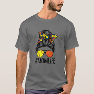 T-shirt FEMMES DY Maman Vie Soirée Basket-ball Fête des