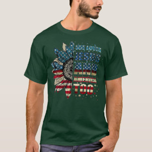 T-shirt Femmes Elle Aime Jésus Et L'Amérique Aussi (1)