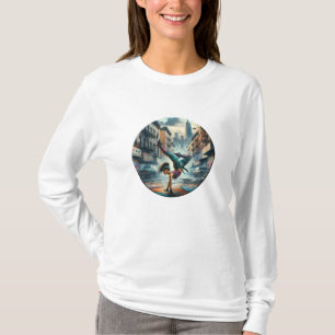 T-shirt Femmes en action de Breakdancer Silhouette de New