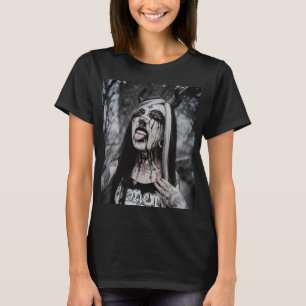 T-shirt femmes en métal noir