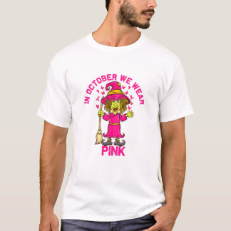 T-shirt Femmes En Octobre Nous Portons Pink Halloween mign