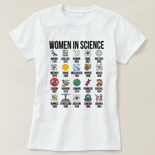 T-shirt Femmes En Science Chimiste Biologie Physique Scien (Design devant)
