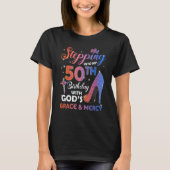 T-shirt Femmes entrant dans mes 50e pompes d'anniversaire (Devant)