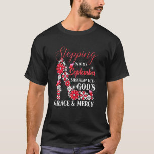 T-shirt Femmes Entrant En Septembre Anniversaire Avec Dieu