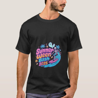 T-shirt Femmes étéWeen Bash 2025 Skeleton Beach Party H