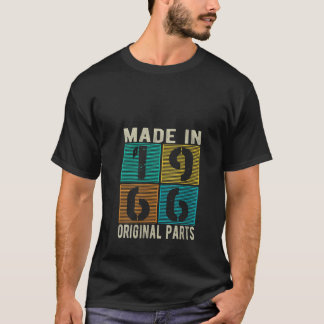 T-shirt Femmes Fabriquées En 1966 Vintage Rétro Pièces D'O