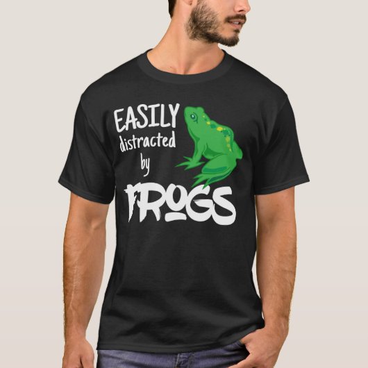 T-shirt Femmes facilement distrait par le crapaud Jardin g (Devant)