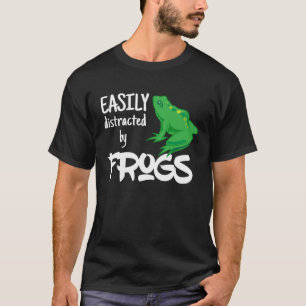 T-shirt Femmes facilement distrait par le crapaud Jardin g
