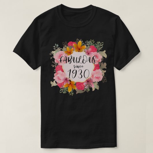 T-shirt Femmes Femmes 92 Ans Fabuleux Depuis 1930 Happ (Design devant)