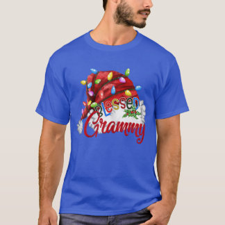 T-shirt Femmes Femmes Béni Grammy Père Noël Chapeau Noël L