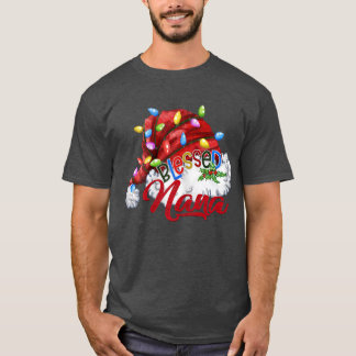 T-shirt Femmes Femmes Béni Nana Santa Hat Noël Lumière84