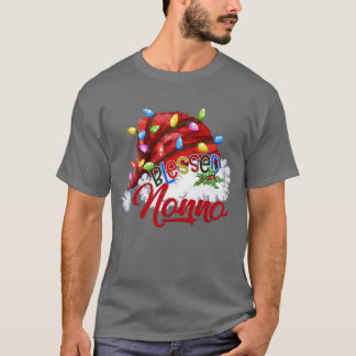 T-shirt Femmes Femmes Béni Nonno Santa Hat Noël Lumière