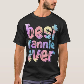 T-shirt Femmes Femmes Meilleure Nannie Jour des Mères 