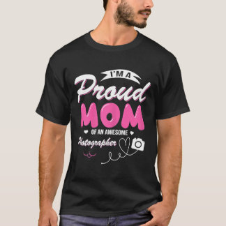 T-shirt Femmes Fier Maman Fier D'Une Femme Photographe Imp