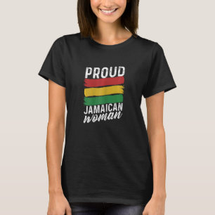 T-shirt Femmes Fières Jamaïcaine Drapeau Reggae Rasta Ras