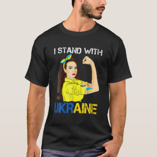 T-shirt Femmes Fille L'Ukraine Indestructible Je Me Tiens 