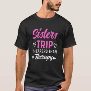 T-shirt Femmes Filles Trip Thérapie Voyage Vacances Nuit O