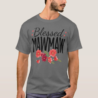 T-shirt Femmes Fleurs Mawmaw bénie pour la fête des grands