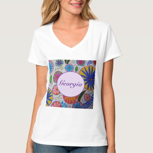 T-shirt Femmes florales modernes (Devant)
