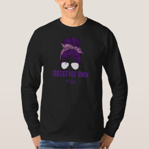 T-shirt Femmes Freestyle Bmx Girl Support Athlètes Féminin