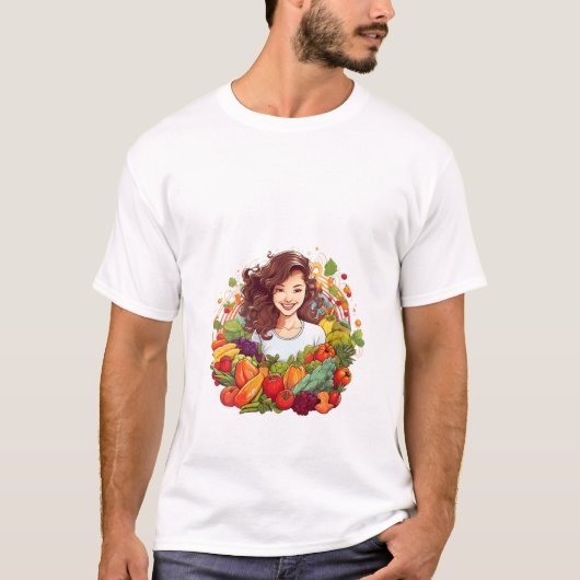T-shirt FEMMES fruits frais légumes (Devant)