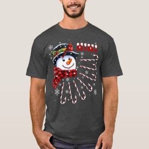 T-shirt FEMMES Funny Mimi Noël Snowman avec Candy Can