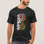 T-shirt Femmes Gambie Drapeau Gambie Banjul Noir Africain<br><div class="desc">Femmes Gambie Drapeau Gambie Banjul Patrimoine Africain Noir Ethnique.</div>