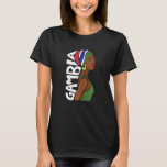 T-shirt Femmes Gambie Drapeau Gambie Banjul Noir Africain<br><div class="desc">Femmes Gambie Drapeau Gambie Banjul Patrimoine Africain Noir Ethnique.</div>