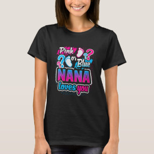 T-shirt Femmes Genre Révéler Rose Ou Bleu Nana Vous Aime B