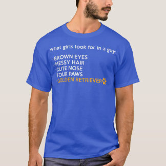 T-shirt Femmes Golden Retriever Amoureux de les chiens pou
