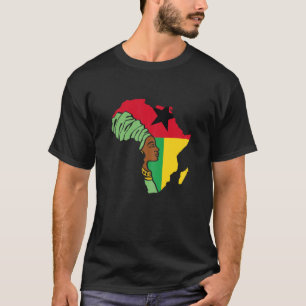 T-shirt Femmes Guinée Bissau Drapeau Afrique Carte Ethnic