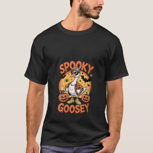 T-shirt Femmes Halloween Éffrayant Goosey Halloween Silly  (Devant)