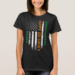 T-shirt Femmes heureux Go Lucky St Patrick's Day Shamrock
