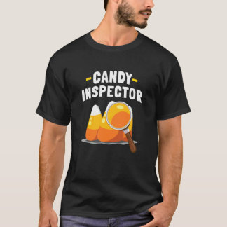 T-shirt Femmes Hommes Enfants Halloween Bonbons Inspecteur