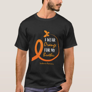 T-shirt Femmes Hommes Je Porte Orange Pour Mon Frère Leucé