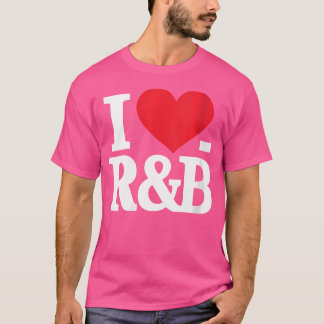 T-shirt Femmes I Lot Heart Rb Music I Love Rb Retro Music