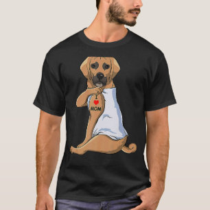 T-shirt Femmes I Love Maman Tattoo Puggle Maman Chien Femm