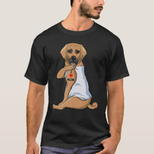 T-shirt Femmes I Love Maman Tattoo Puggle Maman Chien Femm