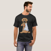 T-shirt Femmes I Love Maman Tattoo Puggle Maman Chien Femm (Devant entier)