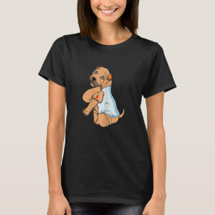 T-shirt Femmes I Love Maman Tattoo Shar Pei Maman Chien Fe