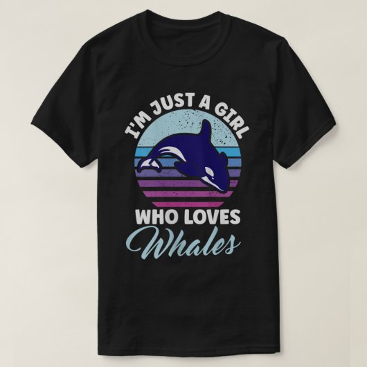 T-shirt Femmes I_m Juste Une Fille Qui Aime Les Baleines - (Design devant)