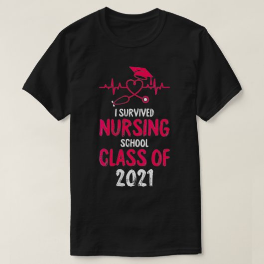 T-shirt Femmes I Survived Nursing School 2021 Nurse Gradua (Design devant)